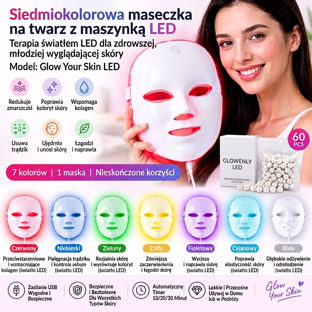 GLOWENLY® Maska LED na twarz