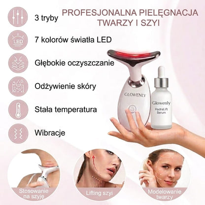 Rozgrzewający masażer do twarzy LED o działaniu przeciwstarzeniowym – wypełnia i ujędrnia skórę w 5 minut
